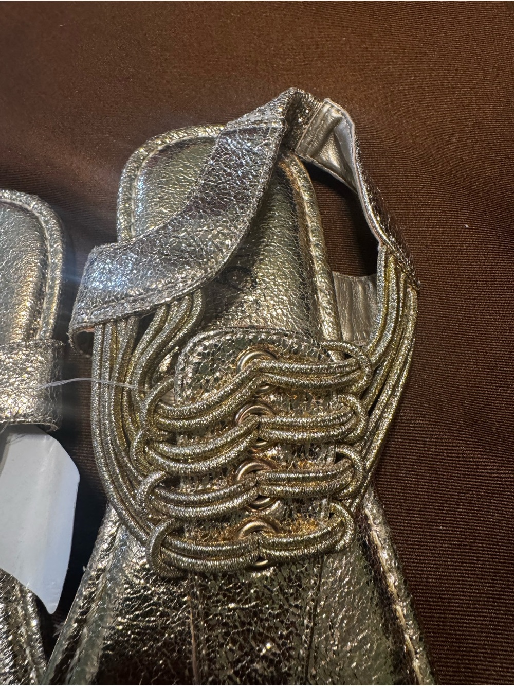 Rouge Helium Metallic Summer Flat Thong Sandals in Womens Size 8 NWT - Picture 4 of 14